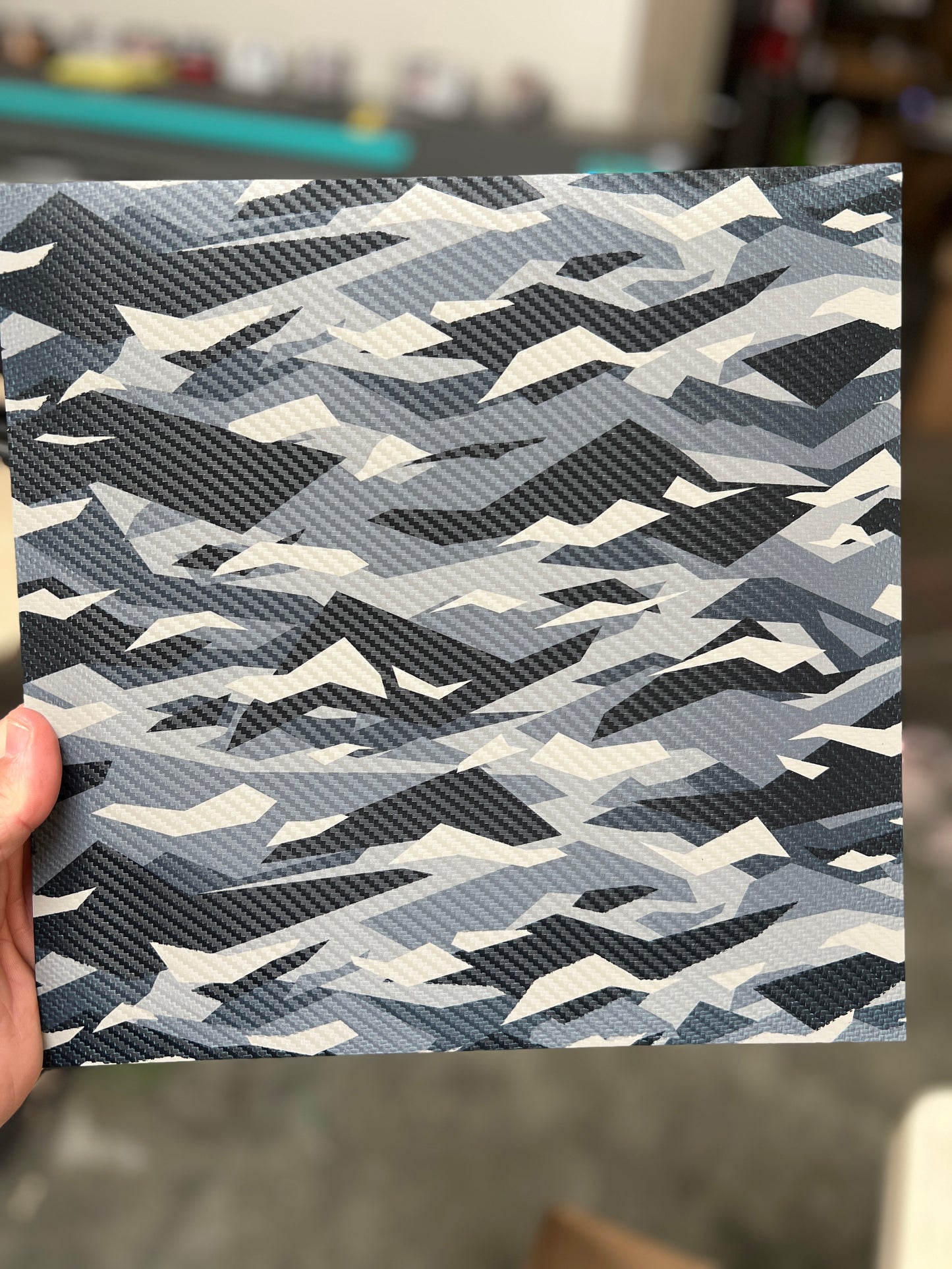 Retro Camo on Carbon Fiber 12x12