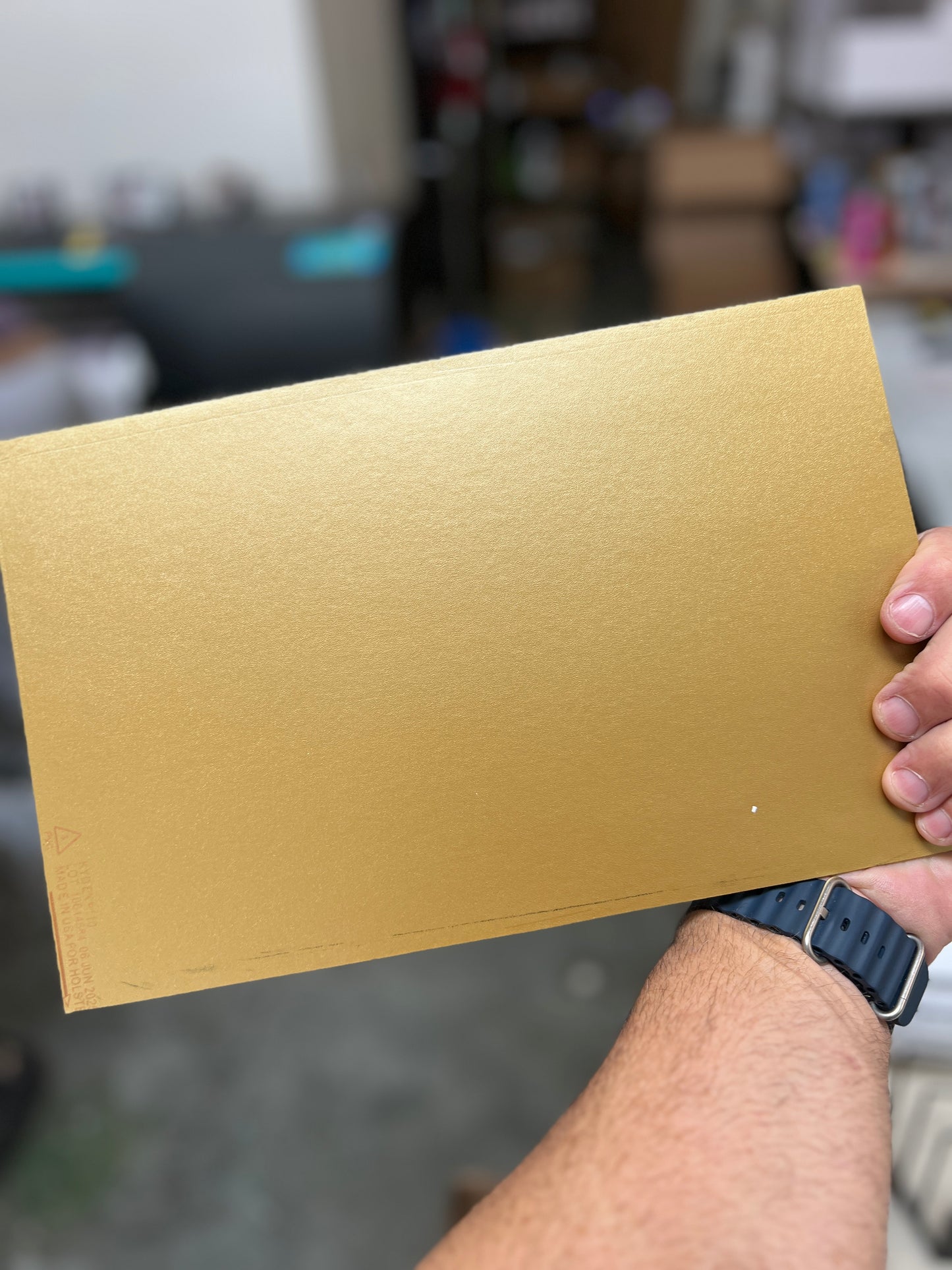 Double sided metallic gold 8x12