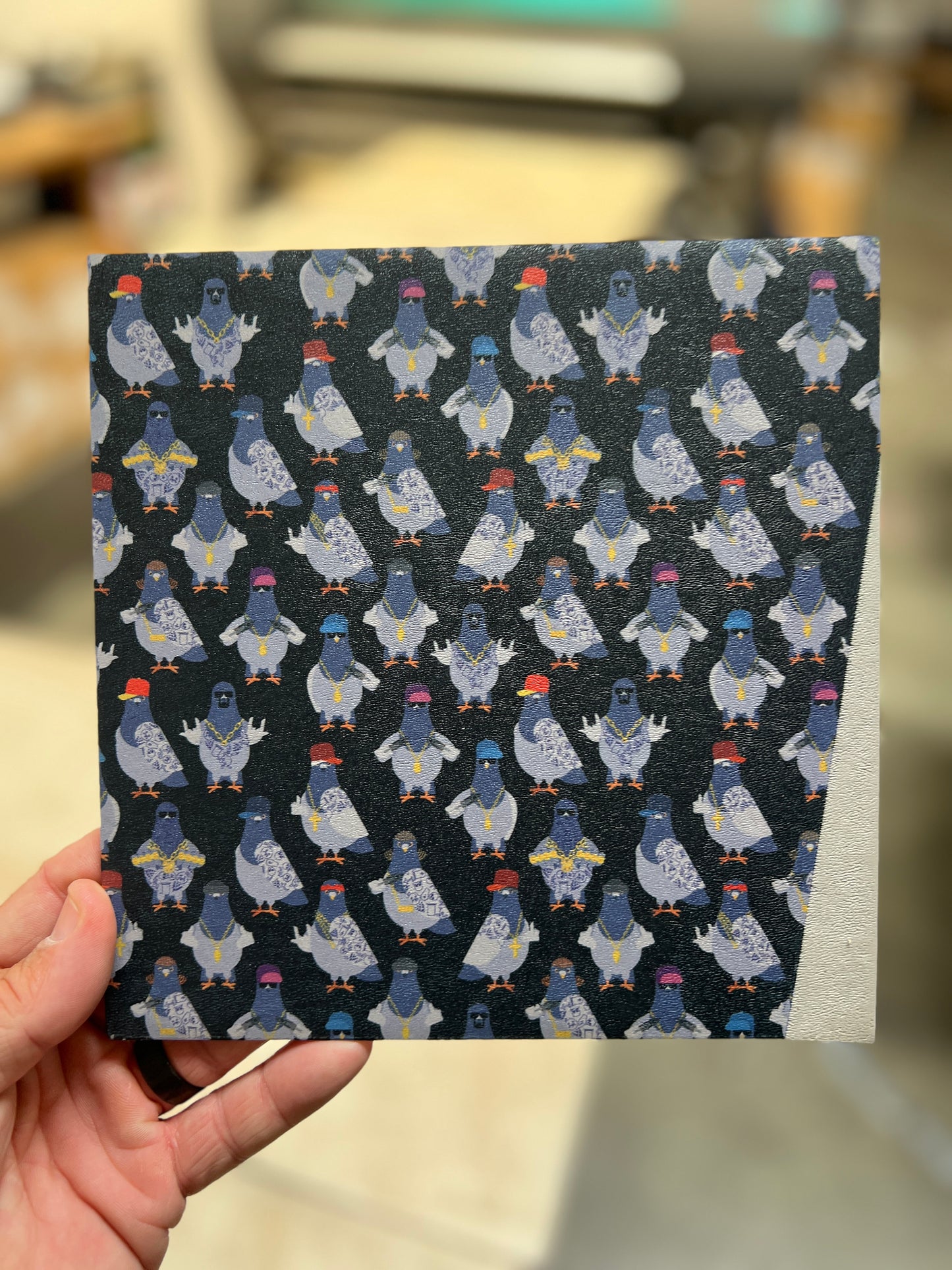 Gangsta Pigeons 8x8 (slight fading in corner)