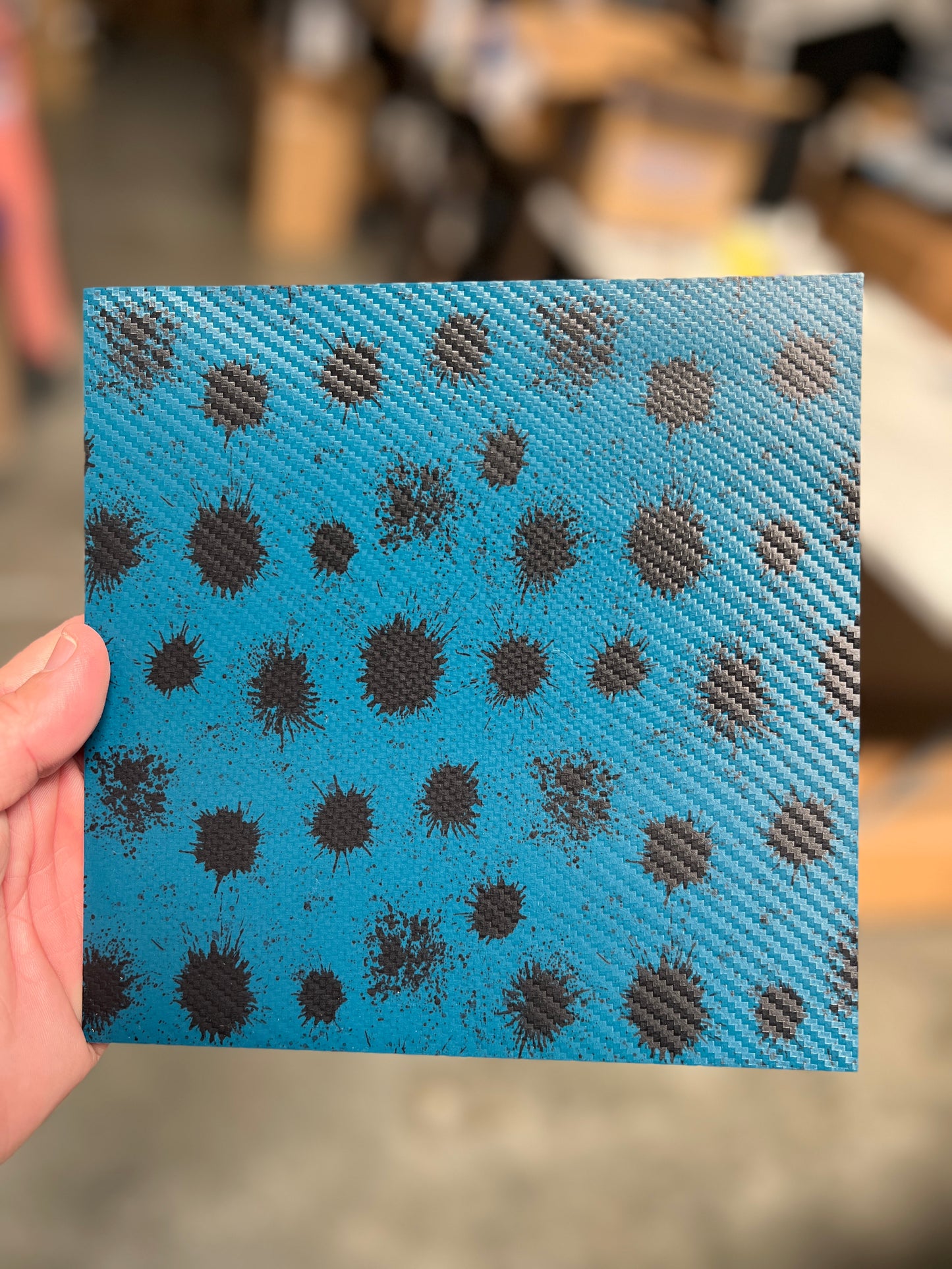 Jade Carbon Splatter 8x8