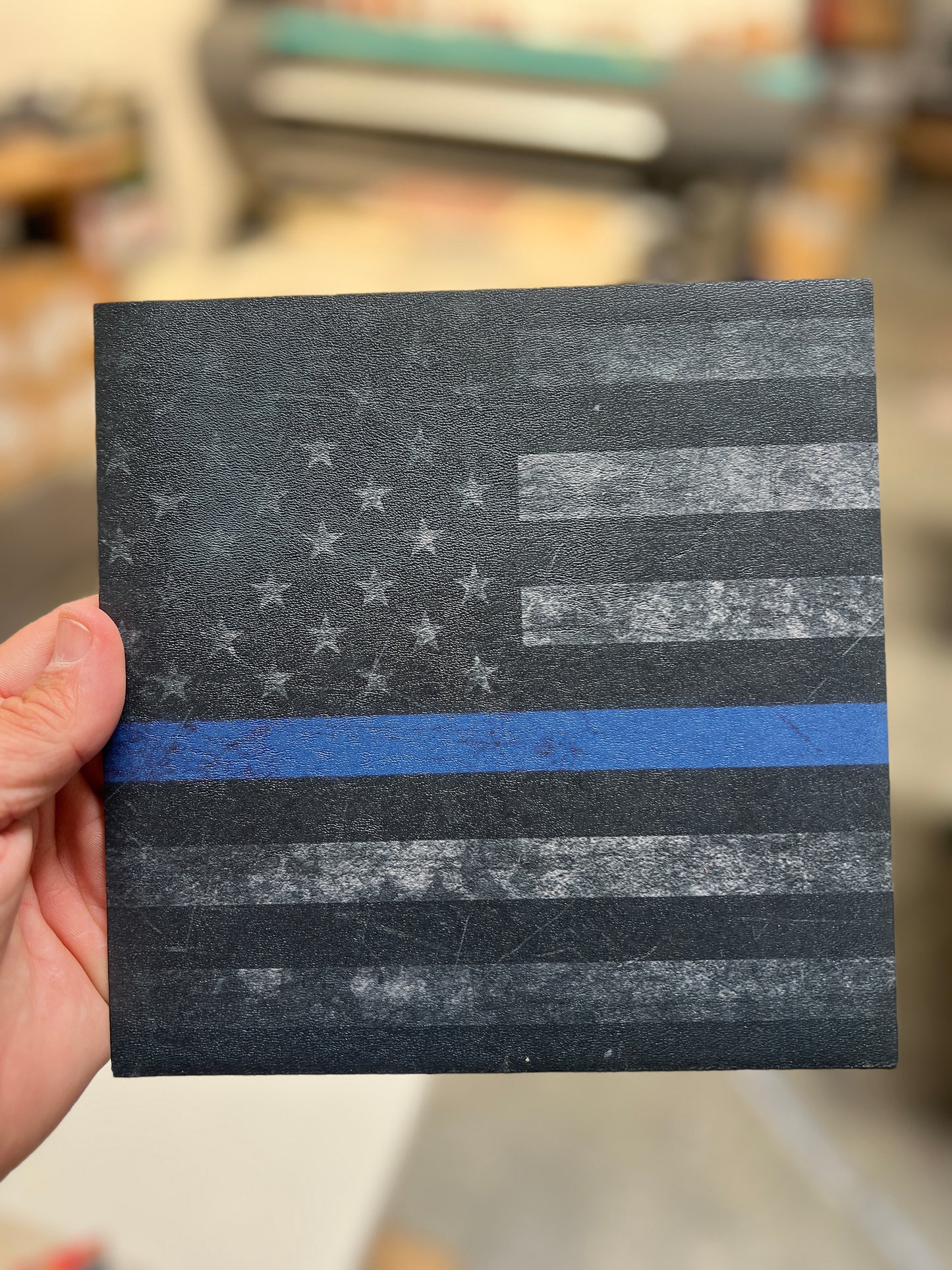 Thin Blue Line 8x8 (slight fade in corner or misaligned paper)