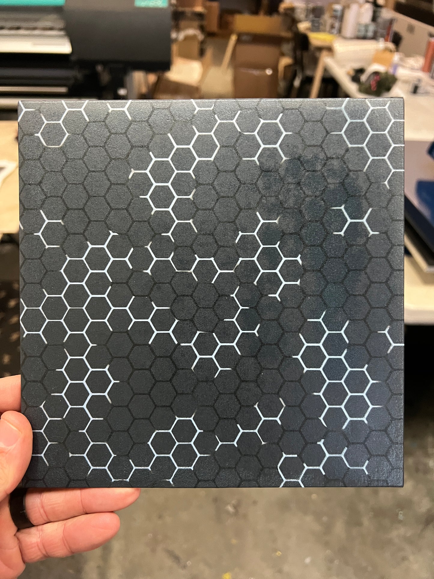 Metallic Blue Hex 8x8