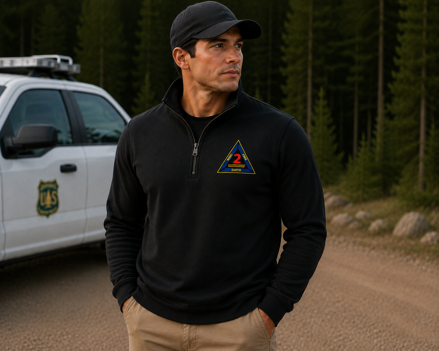 Incident Management Team 2 1/4 Zip Pullover Sweatshirt PC78Q