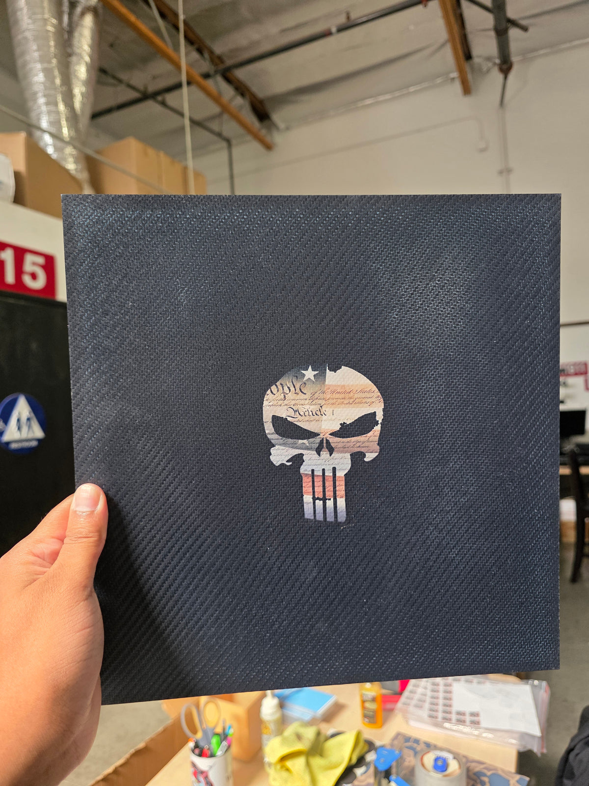 We the people punisher skull (Faded spot near the top)