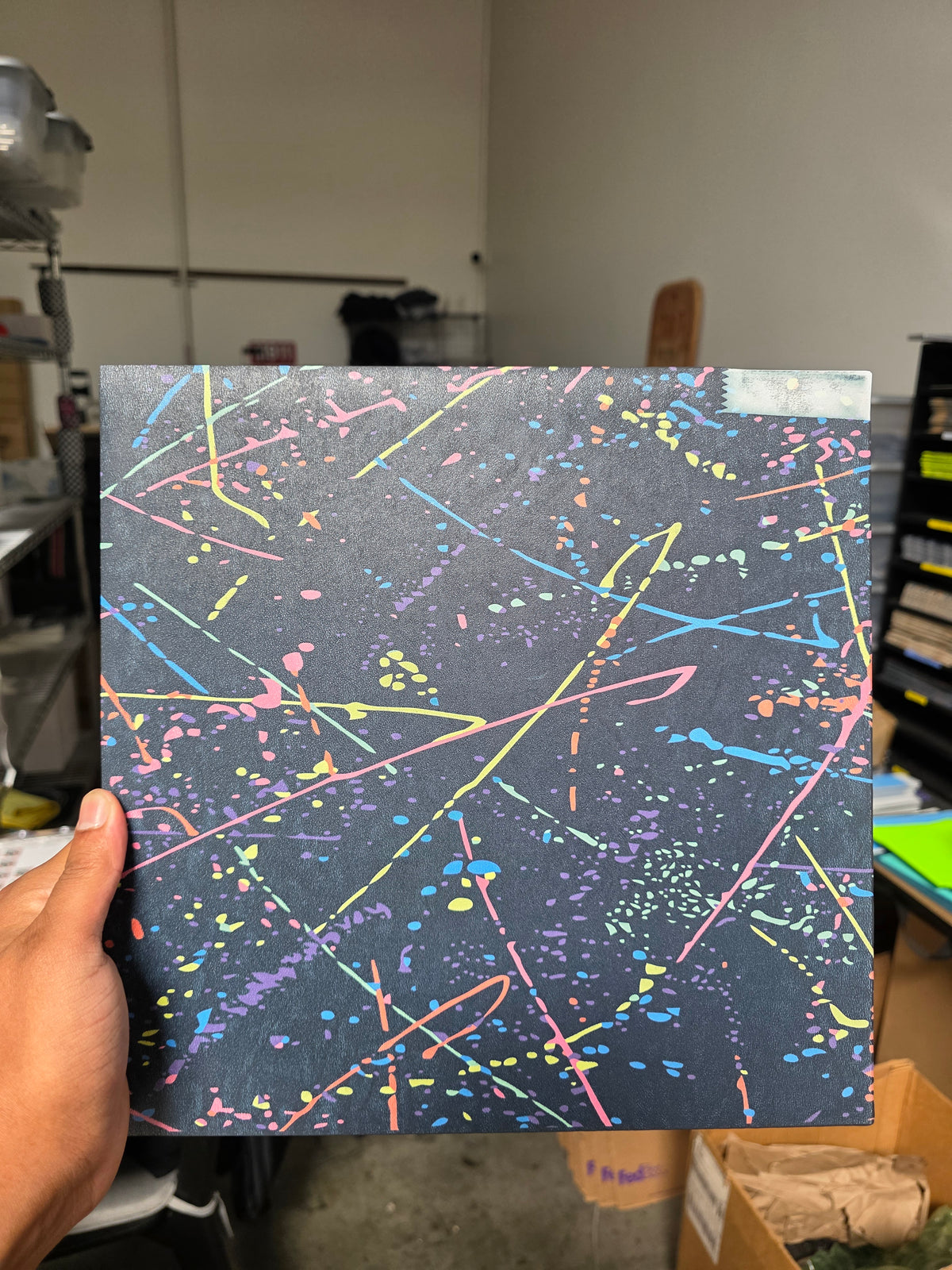 Paint splatter (Tape mark in corner)