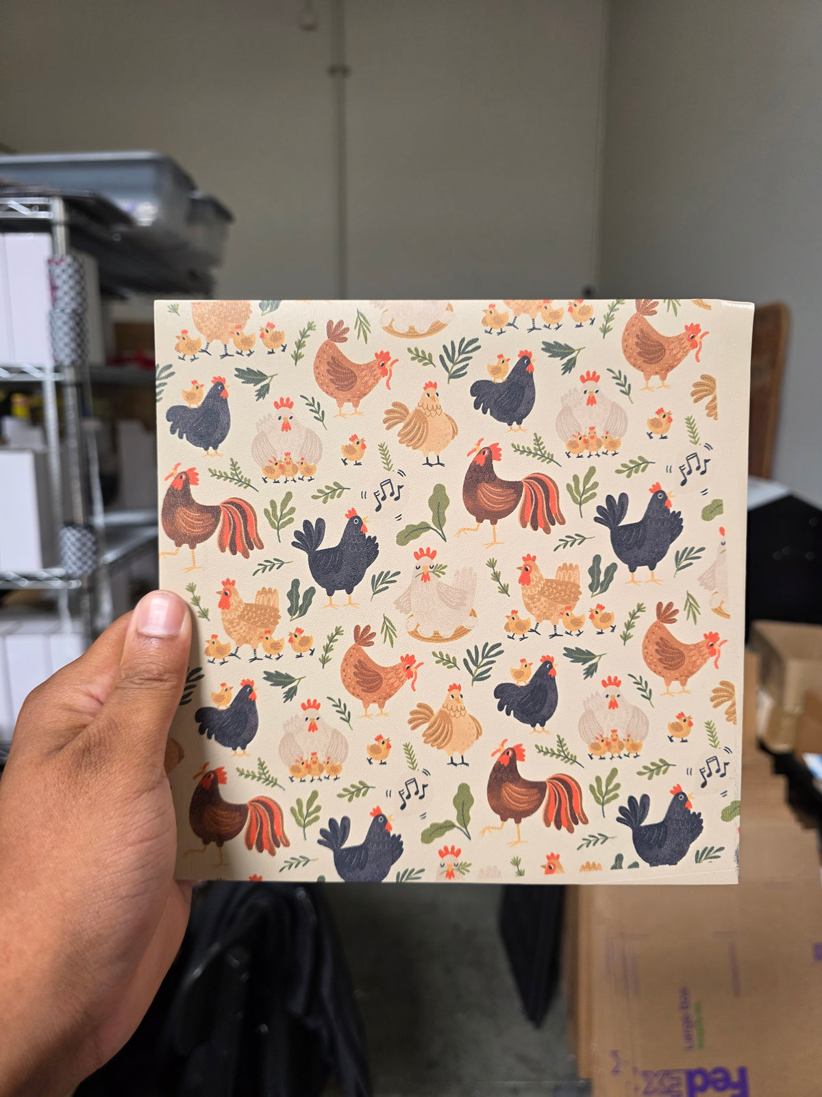 What the cluck (slightly off center)