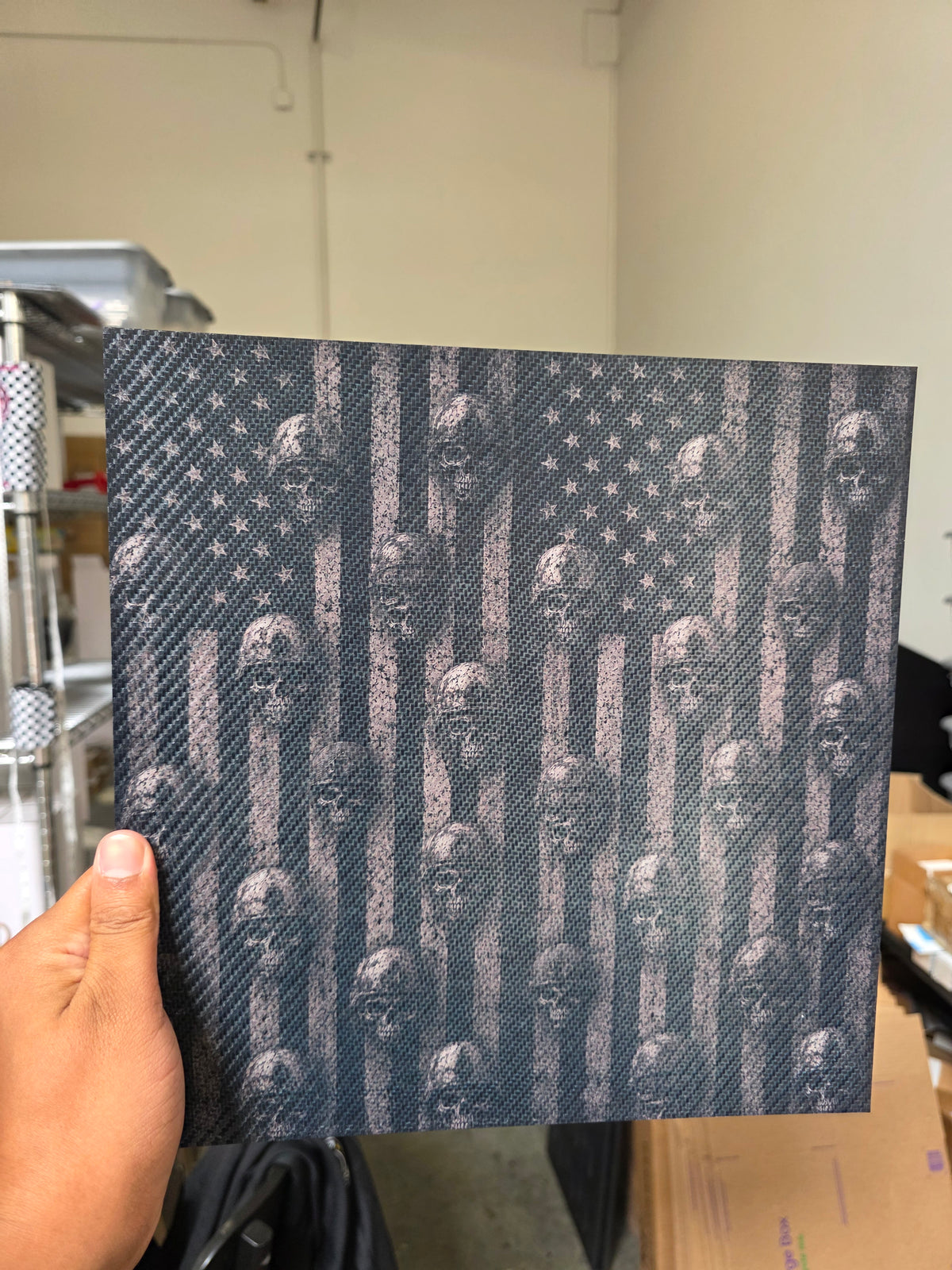 Skulls and flags (faded spot)