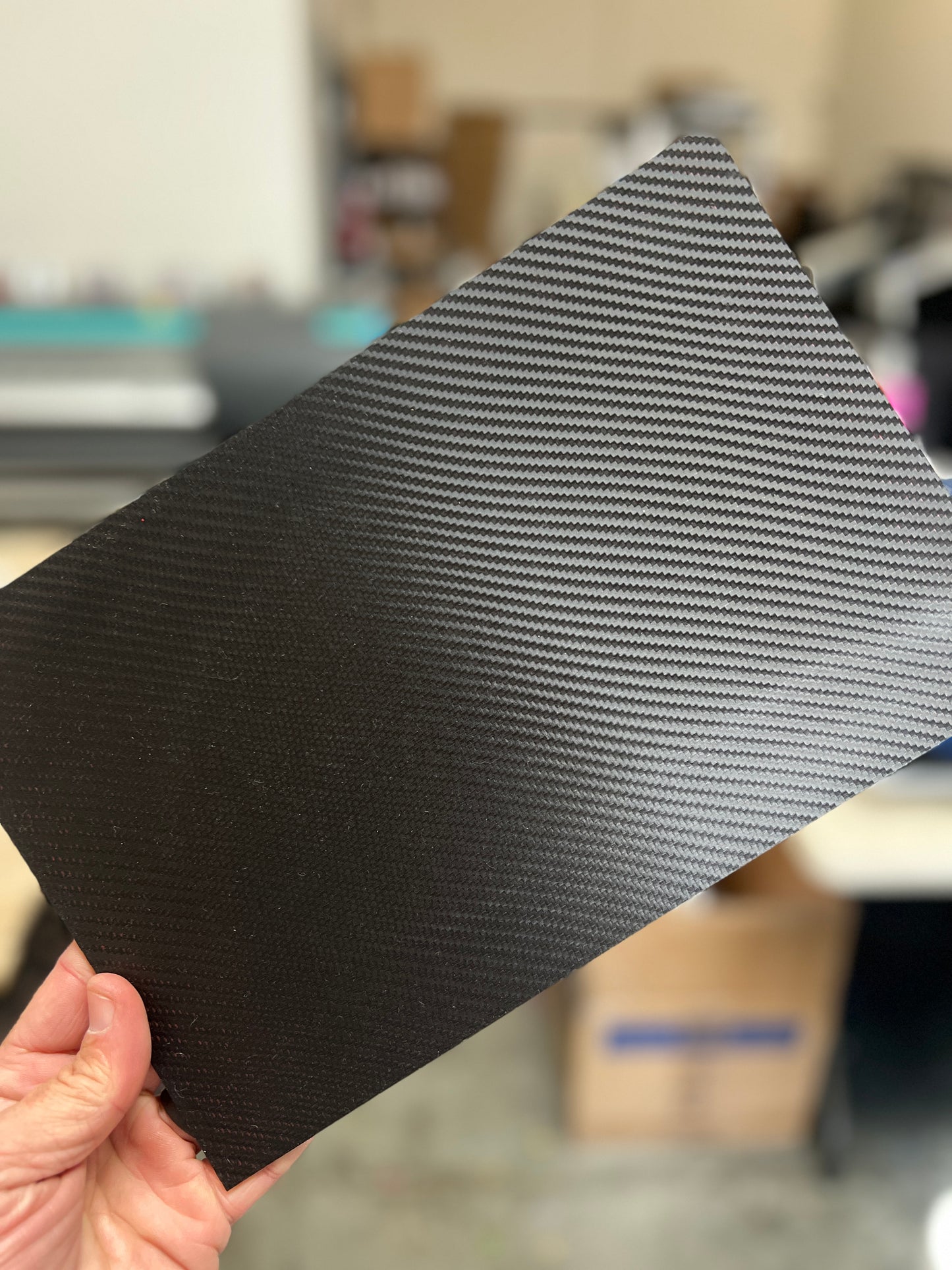 Double Sided Carbon Fiber on Zombie Green 8x12 (backside has discolored spots all over)