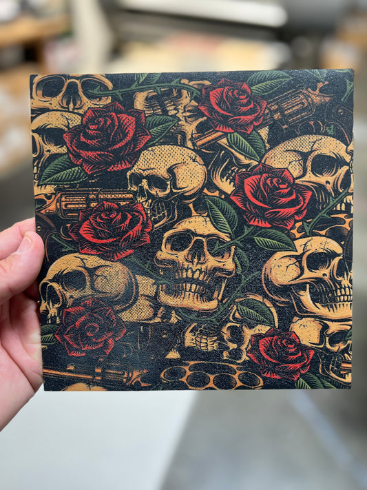Guns and Roses 8x8 (slight fading in corner)