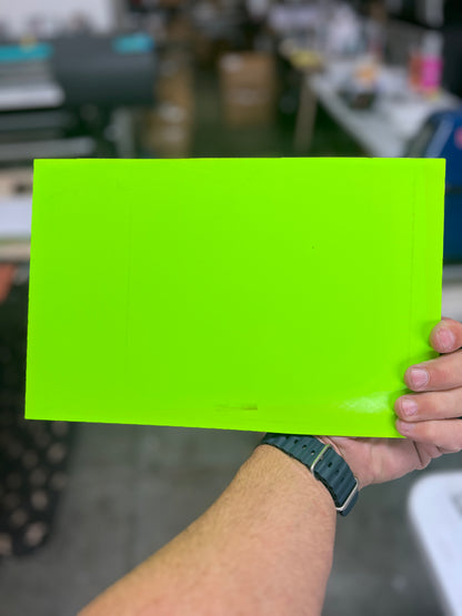 Double Sided Carbon Fiber on Zombie Green 8x12 (backside has discolored spots all over)