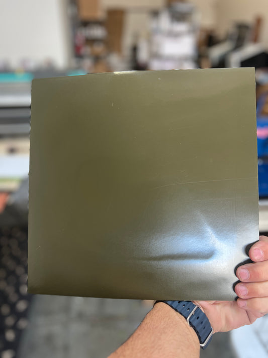 Double Sided Carbon Fiber on OD Green 12x12