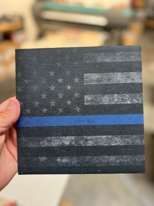 Thin Blue Line 8x8 (slight fade in corner or misaligned paper)