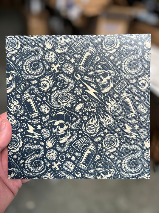 Desert Tan Good Vibes Carbon Fiber 8x8