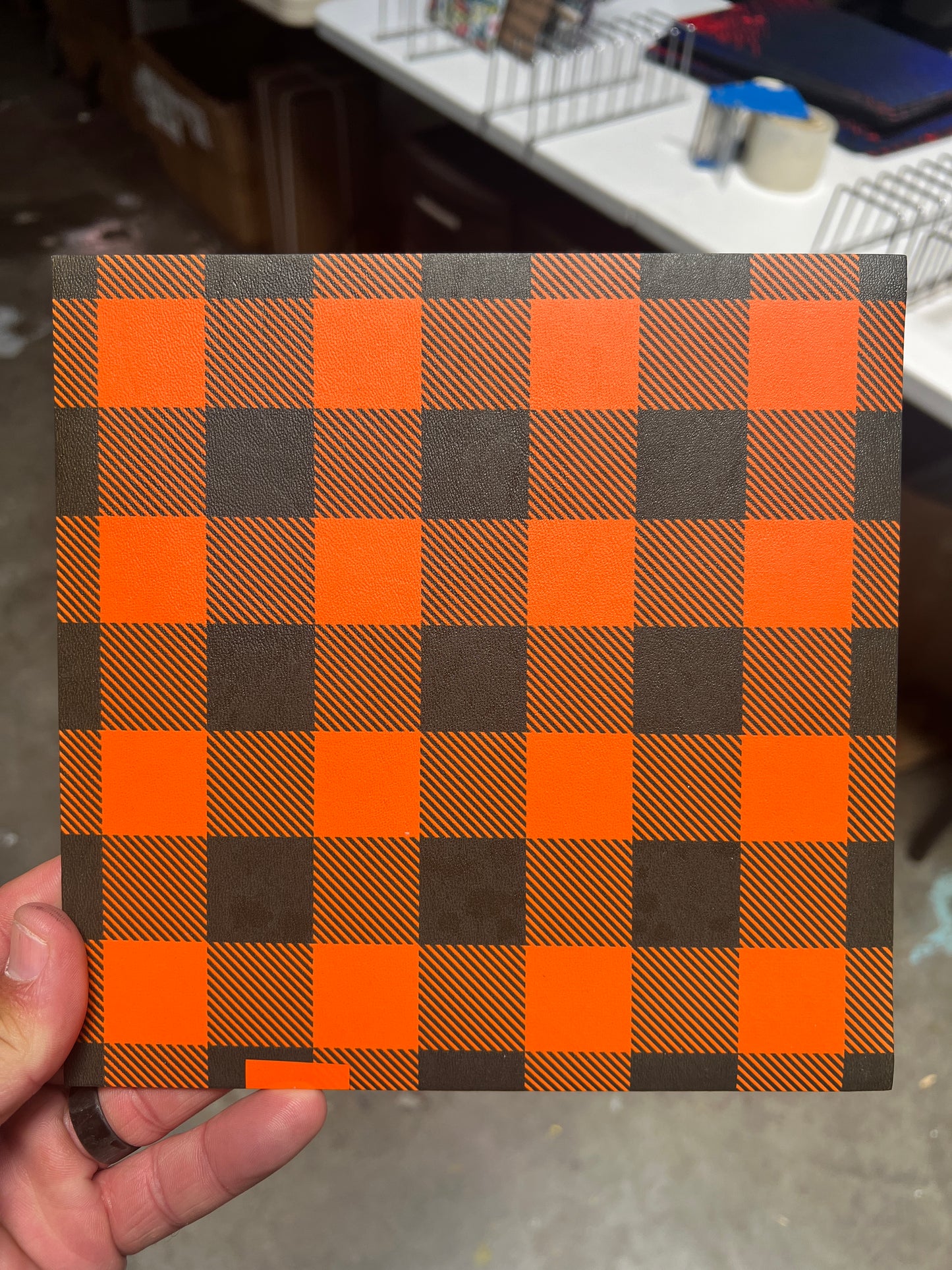 Orange Plaid 8x8