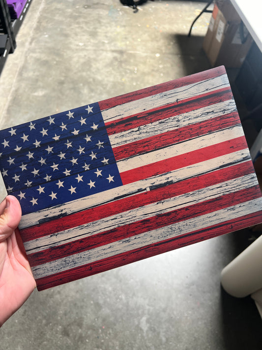 Flag on Wood Wall 8x12