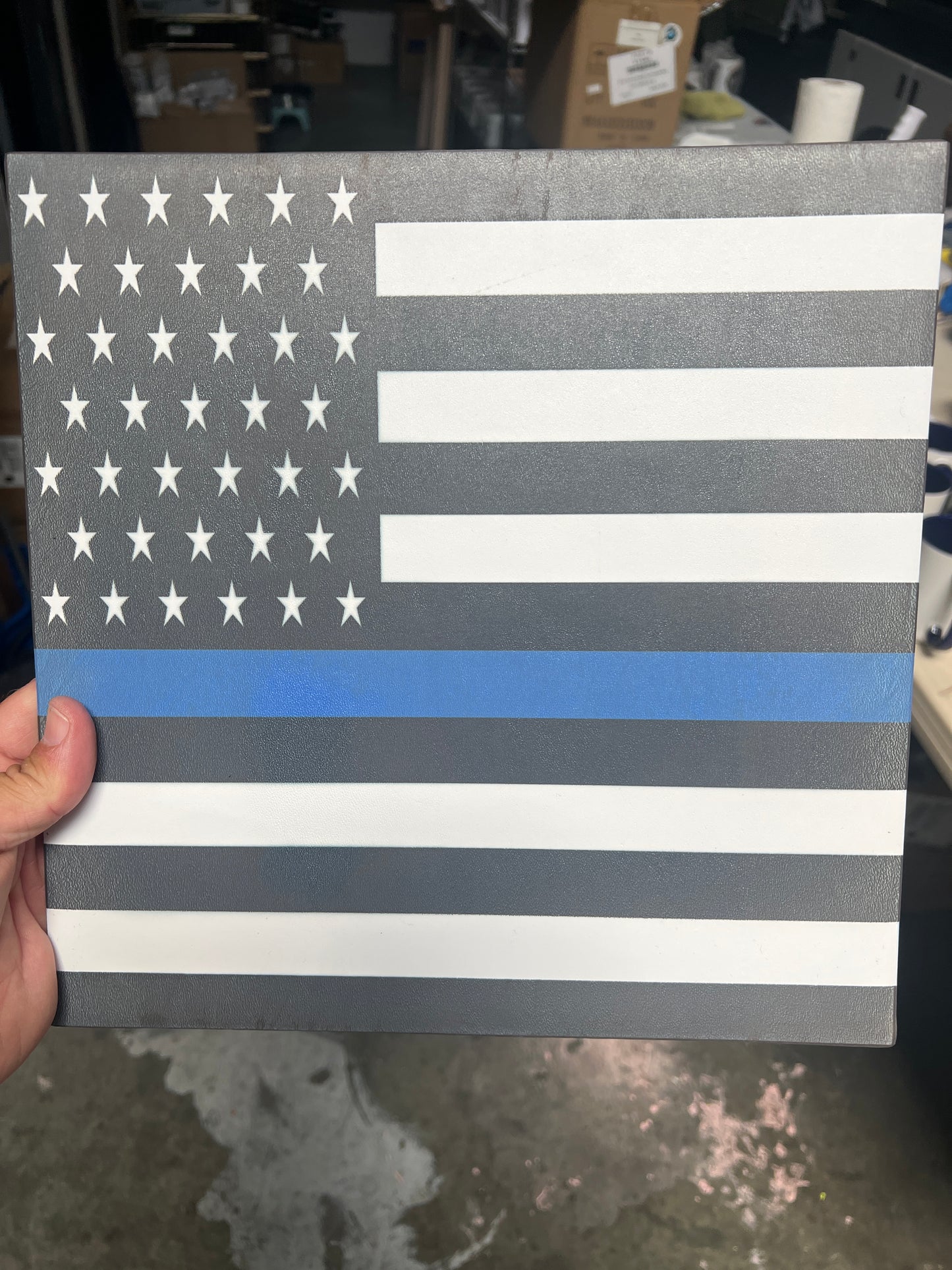 Thin Blue Line Flag 12x12