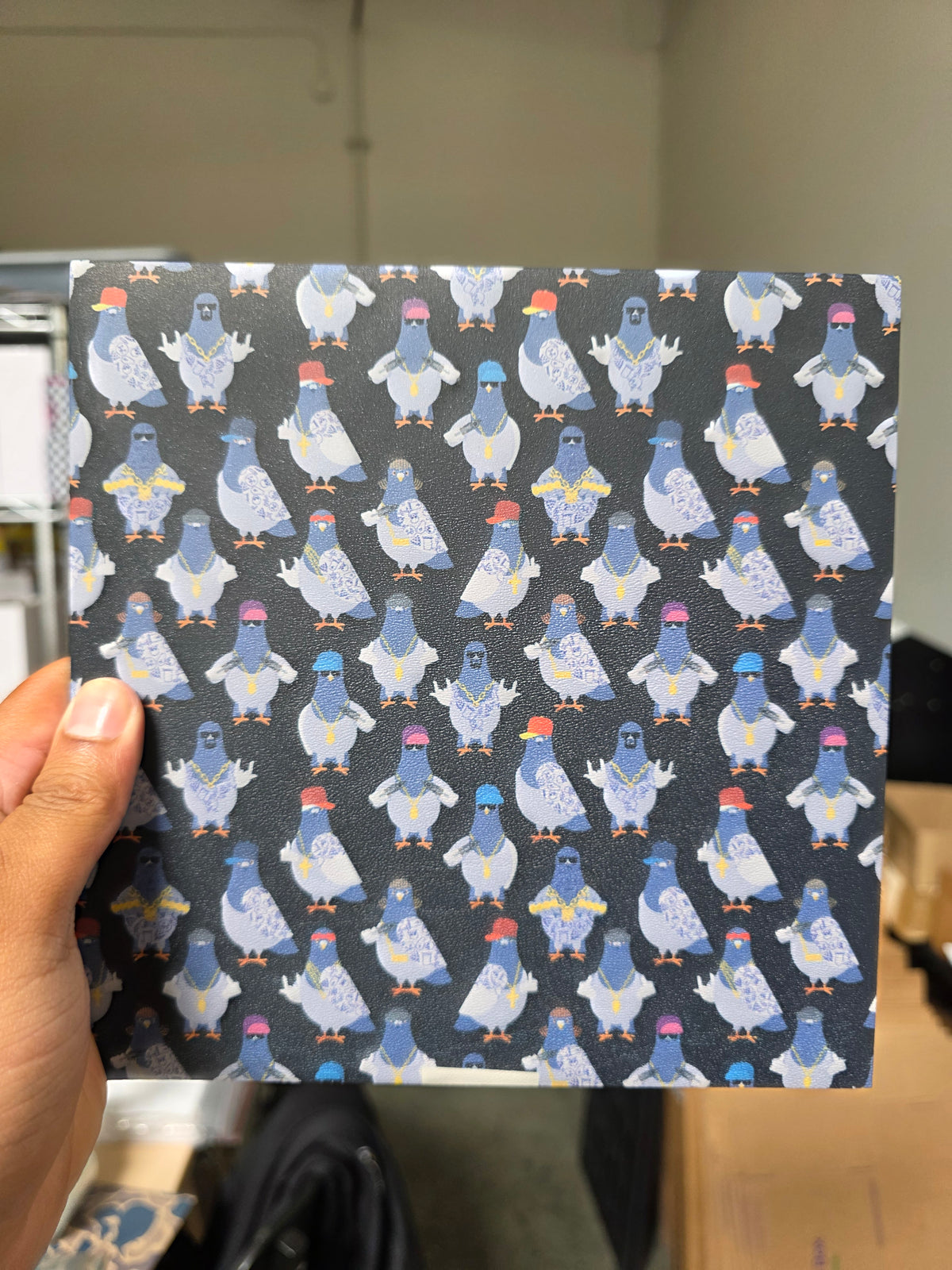 Gangsta pigeons (Tape mark at the bottom)