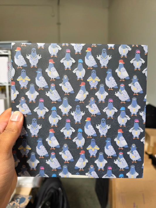 Gangsta pigeons (Tape mark at the bottom)