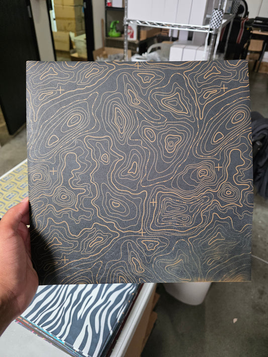 Coyote topo (faded spot in corner)