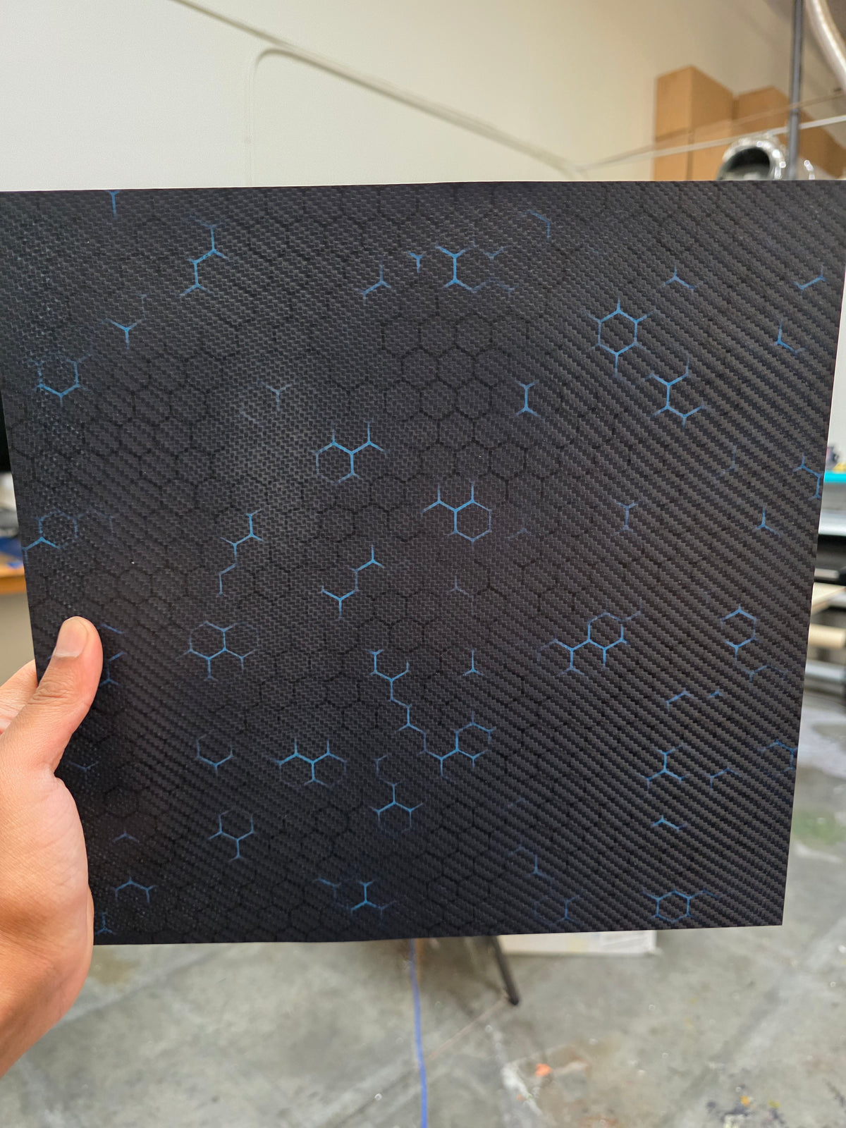 Blue Hex (Faded spot and edges)