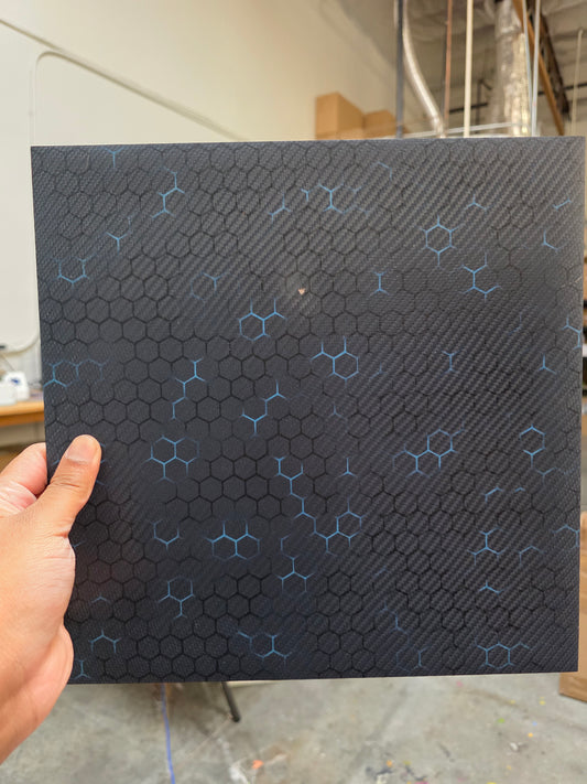 Blue Hex (Faded edges and scuff mark)