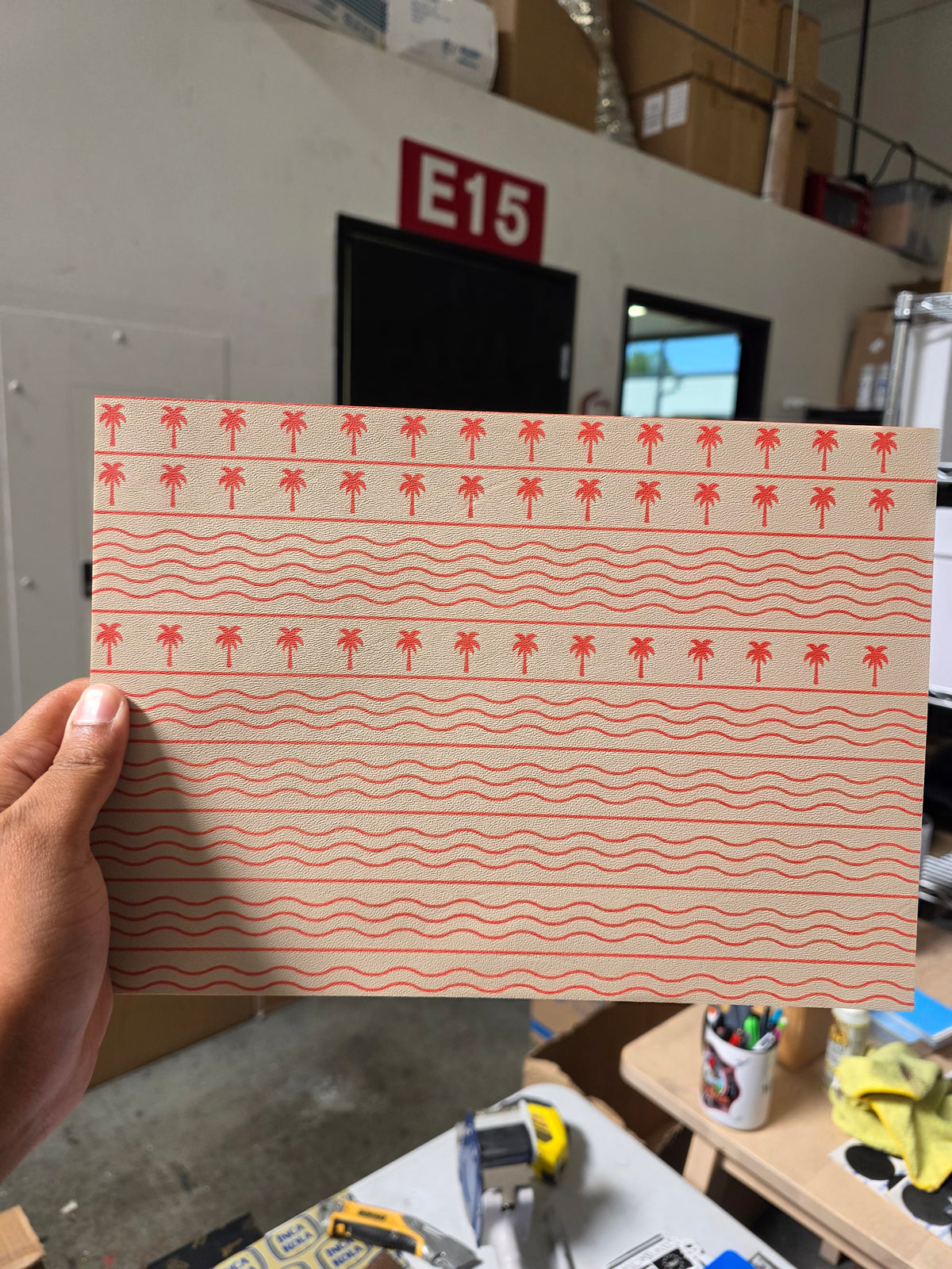 Retro palm tree print