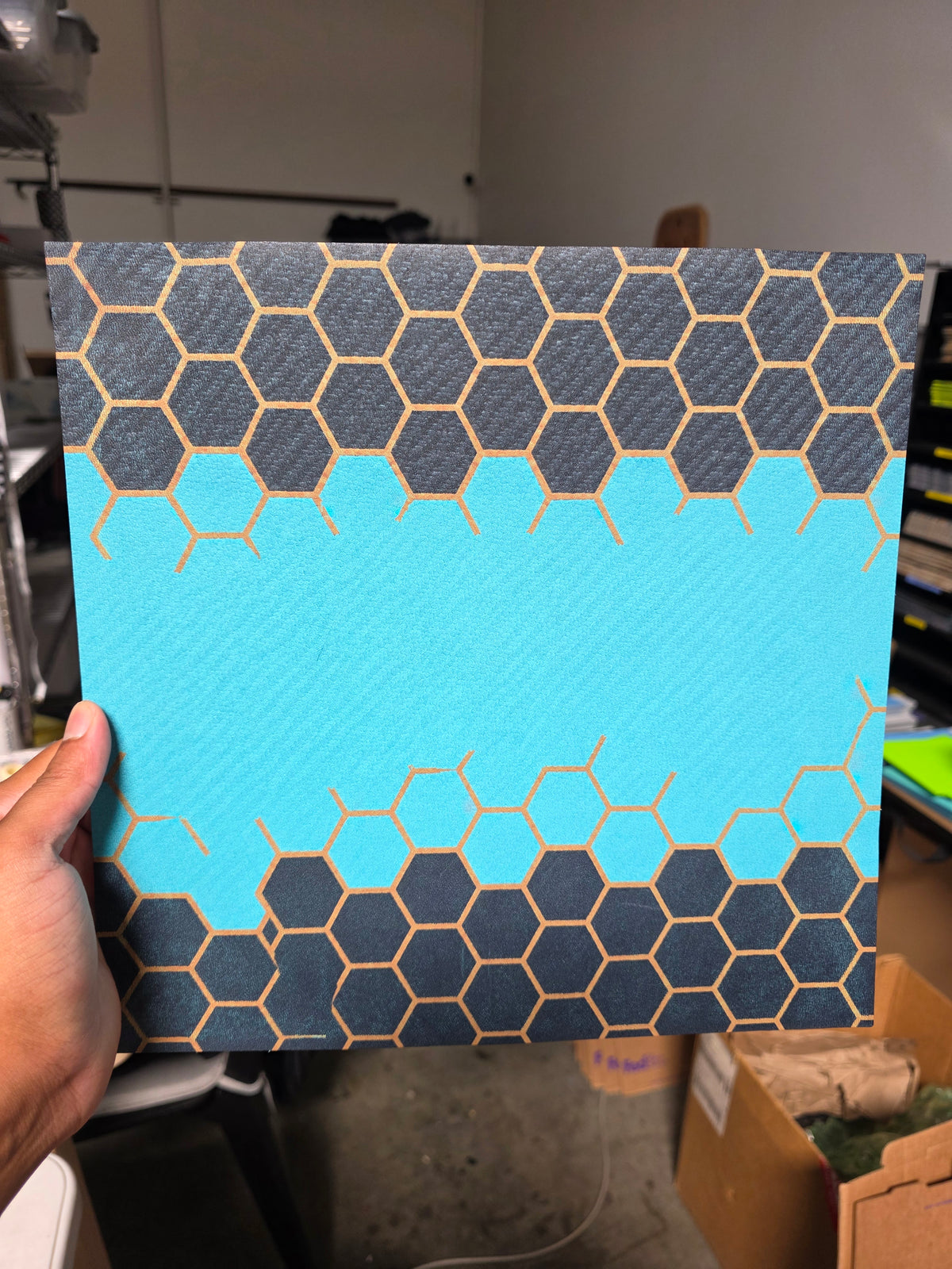 Hex pattern on grey (Faded image)