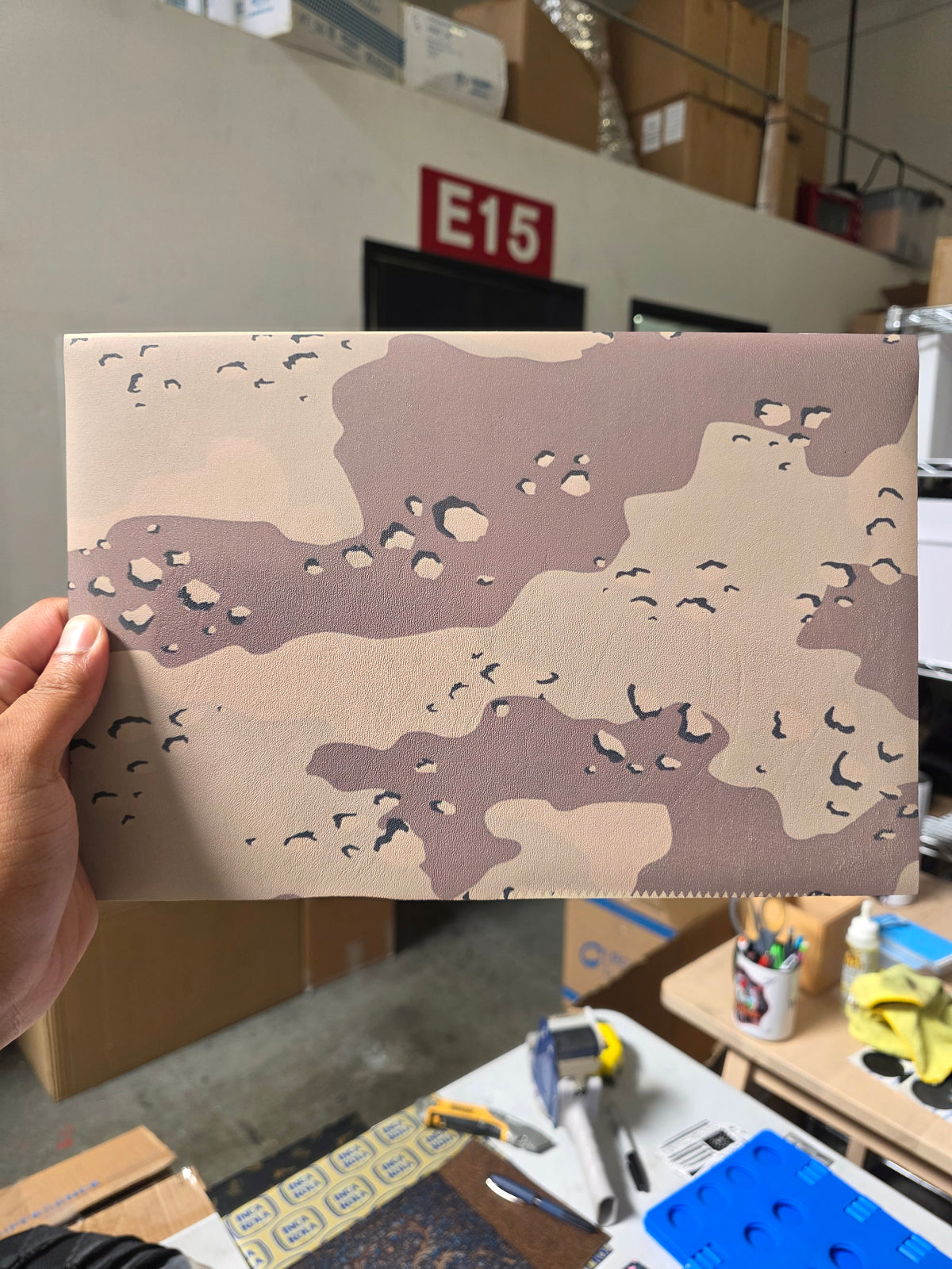 Chocolate chip camo (Has paper marks on print)