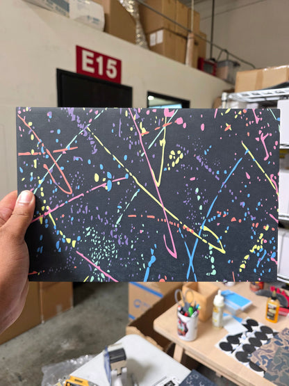 Paint splatter (Faded and marks on back)