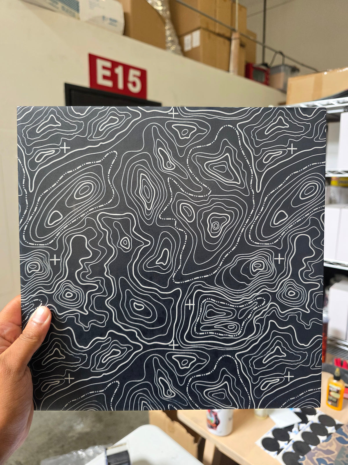 Grey Topo double sided print