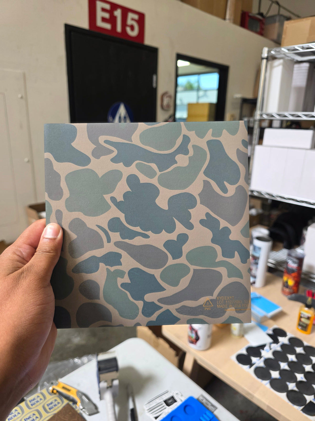 Duck camo (printed on smooth side)