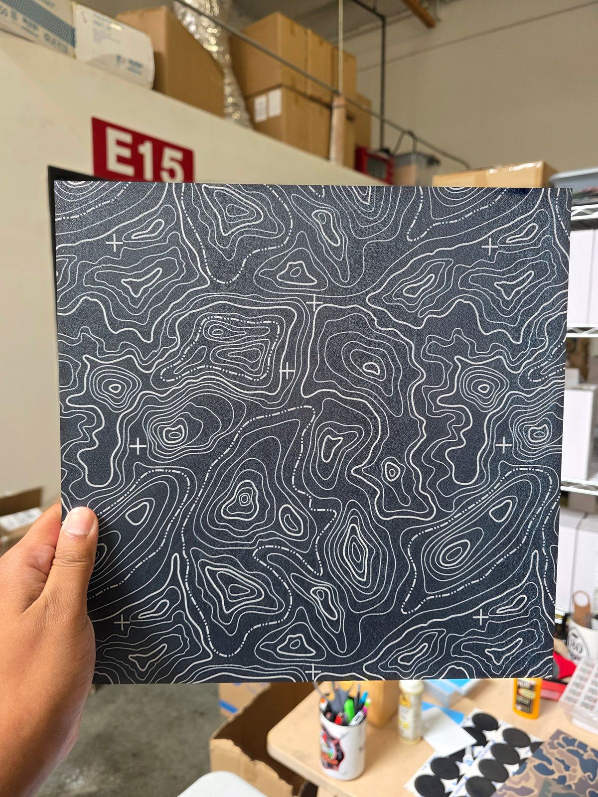Grey Topo double sided print