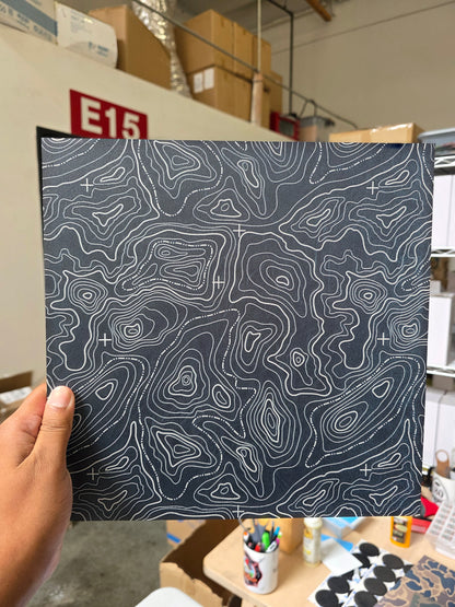 Grey Topo double sided print
