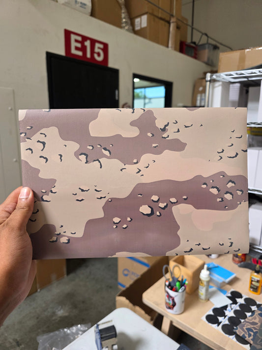 Chocolate chip camo (Printed on smooth side)