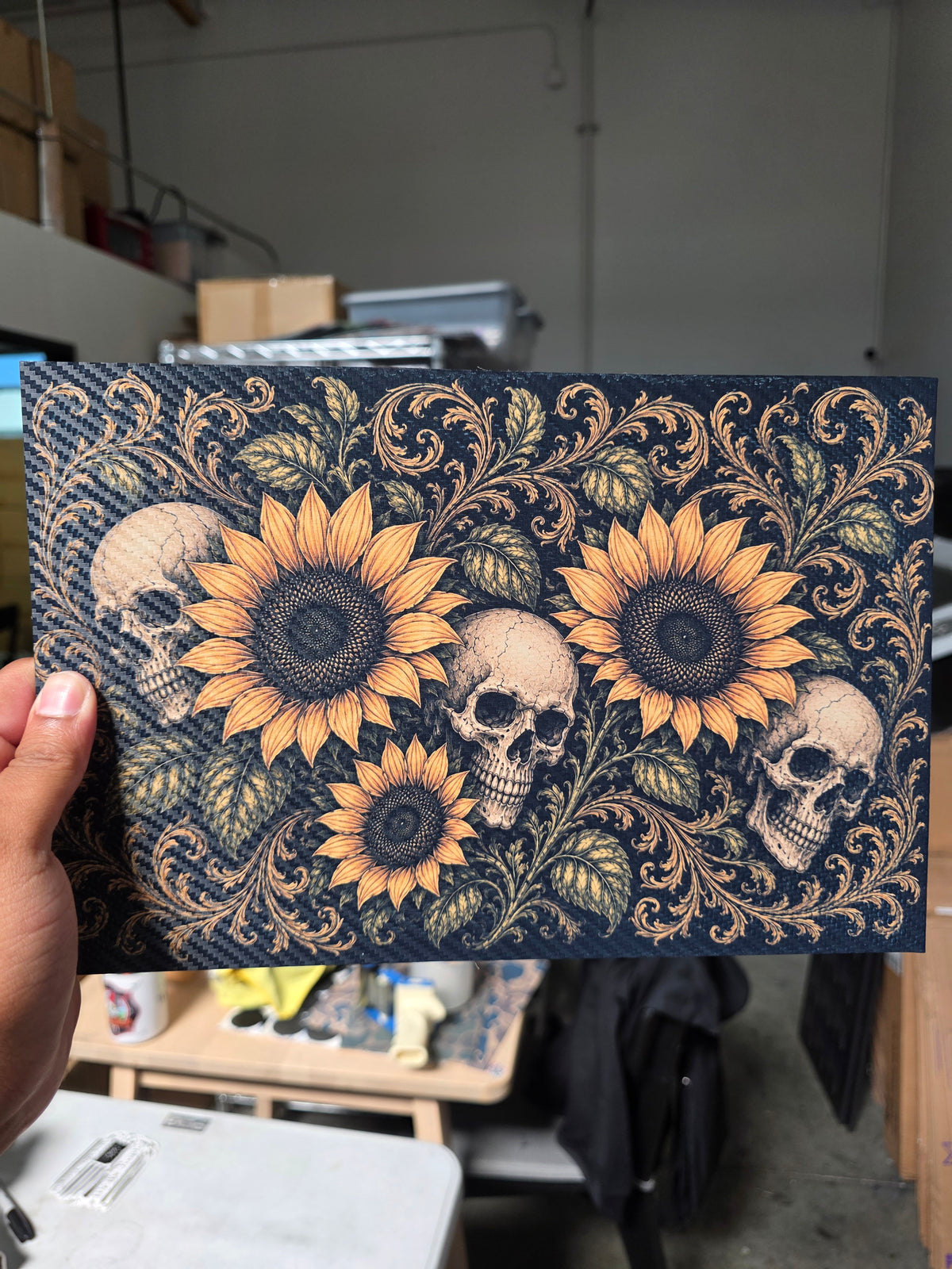 Skulls and flowers