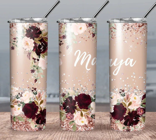 Rose gold flowers (add any name)